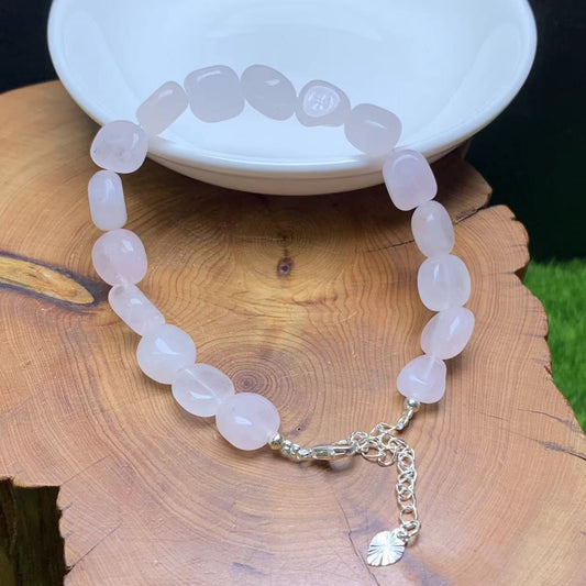 Rose quartz freeform bracelet 1pc(SL849)