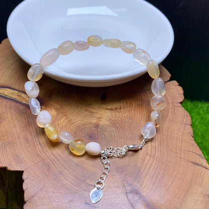 Flower agate freeform bracelet 1pc(SL844)