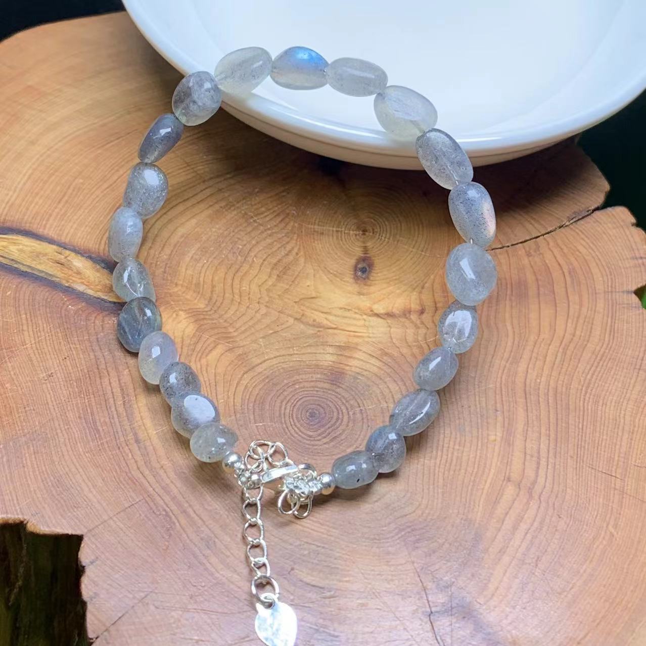 Labradorite freeform bracelet 1pc(SL845)