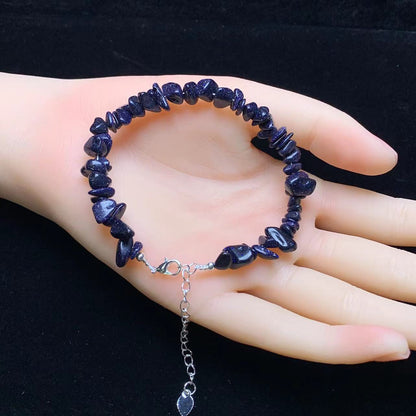 Blue sandstone chip  bracelet 1pc(SL836)