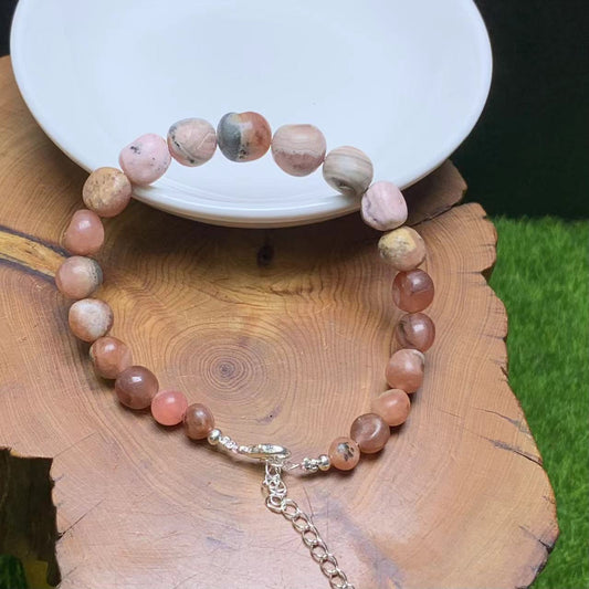 Rhodochrosite freeform bracelet 1pc(SL840)