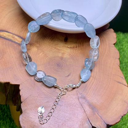 Aquamarine freeform bracelet 1pc(SL834)