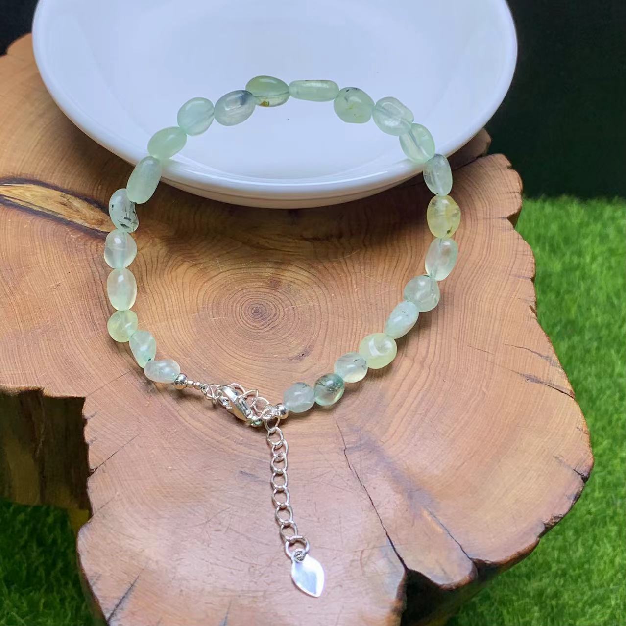 Phrenite (S) freeform bracelet 1pc(SL841)