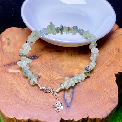 Phrenite chip bracelet 1pc (SL881)