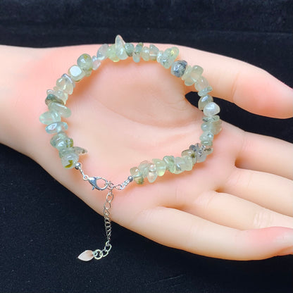 Phrenite chip bracelet 2pc （SL872)