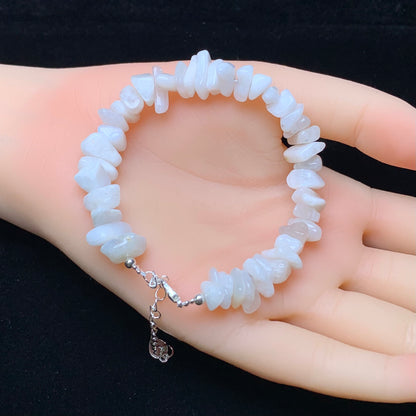 White Moonstone chip bracelet 1pc (SL875)