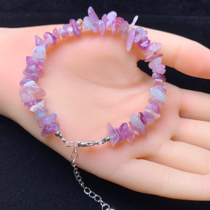 Purple Emerald Quartz chip bracelet 1pc (SL883)