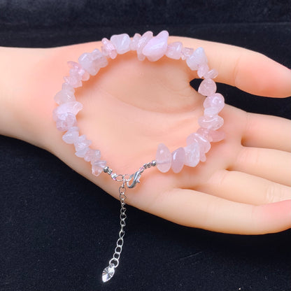 Rose quartz chip bracelet 2pcs(SL880)