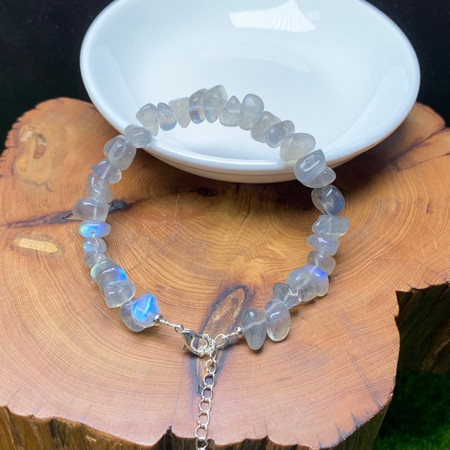 Labradorite chip bracelet 1pc(SL884)