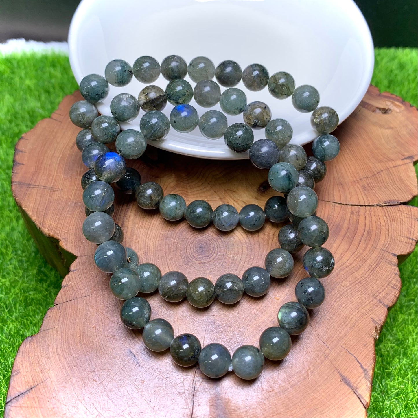 Black  Labradorite bracelet 8mm 1pc (SL937)