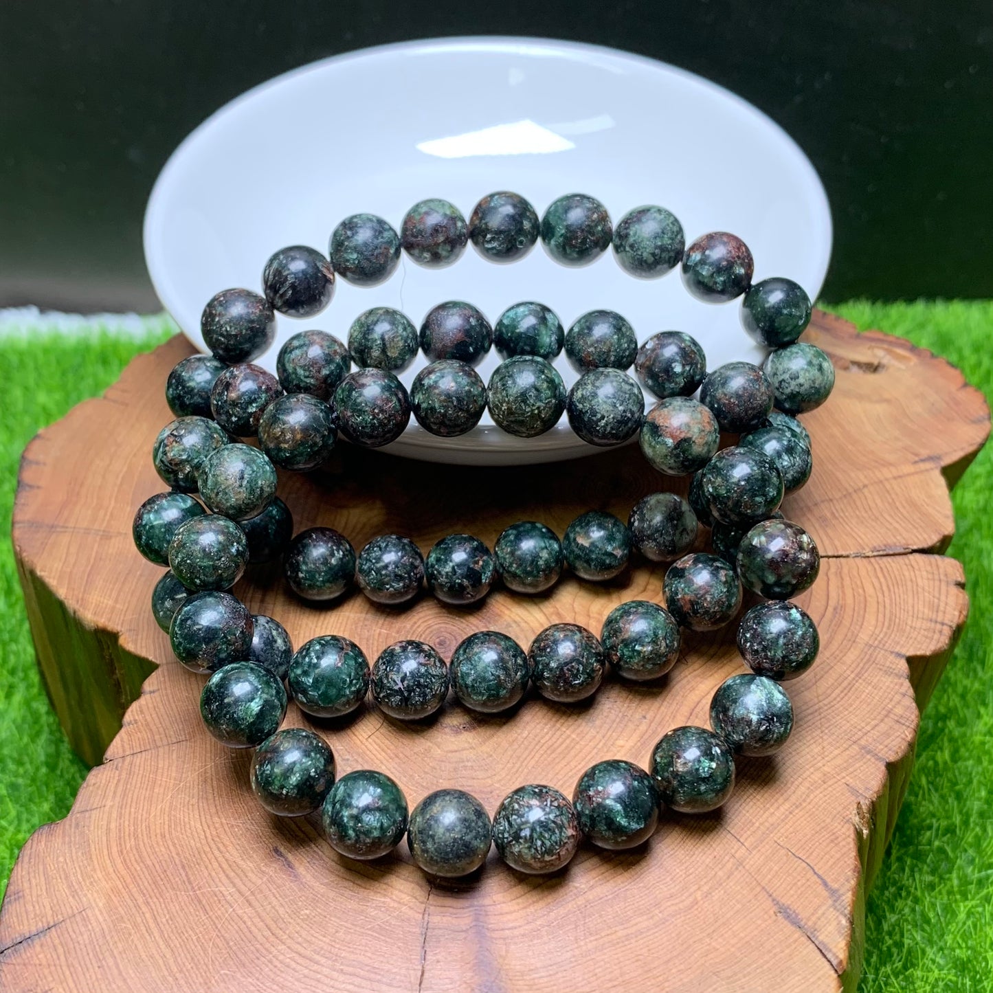 Green Chaorite bracelet 9mm 1pc(SL947）