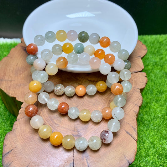 Rainbow rutile bracelet 8mm 1pc (SL956）