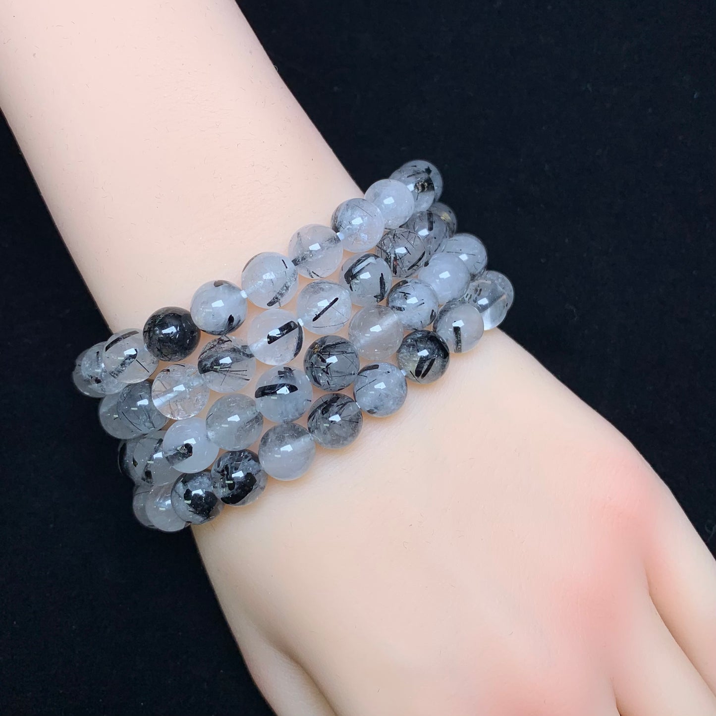Black rutile bracelet 8mm 1pc(SL958）