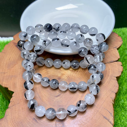 Black rutile bracelet 8mm 1pc(SL958）