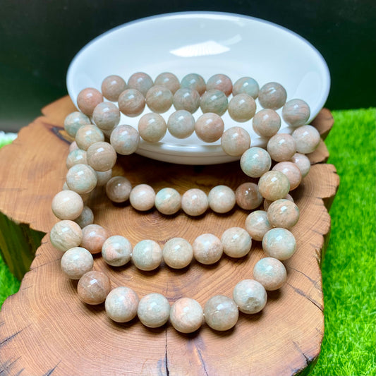 Amazonite symbiosis pink sakura rain rhodonited bracelet 8mm 1pc (SL951）