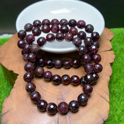 Garnet facet bracelet 8mm 1pc(SL952）