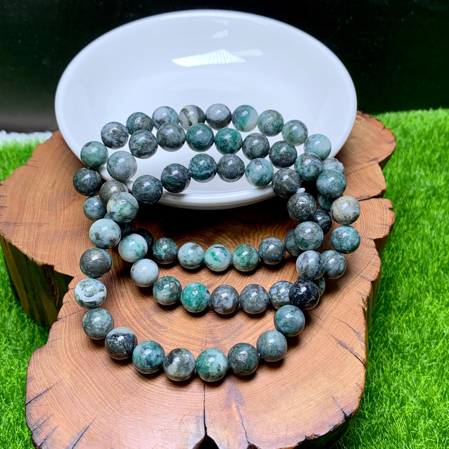 Green pyrite bracelet 8mm 1pc（SL954）