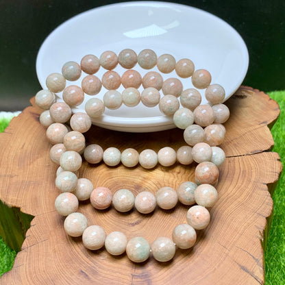 Amazonite symbiosis pink sakura rain rhodonited bracelet 9mm 1pc (SL961）