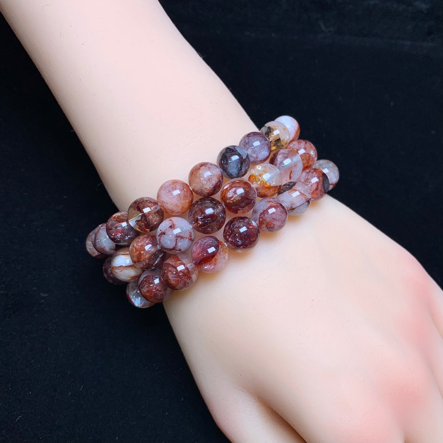Pieon blood fire quartz 9mm bracelet 1pc (SL949)