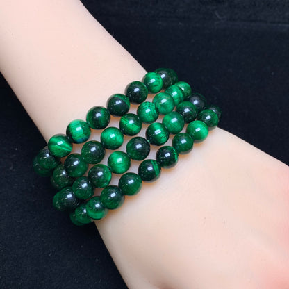 Green aurora tiger eye bracelet (dyed) 8mm 1pc (SL968)