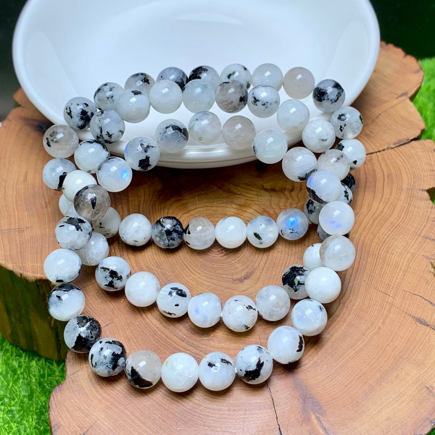Rainbow moonstone bracelet 8mm 1pc (SL967)