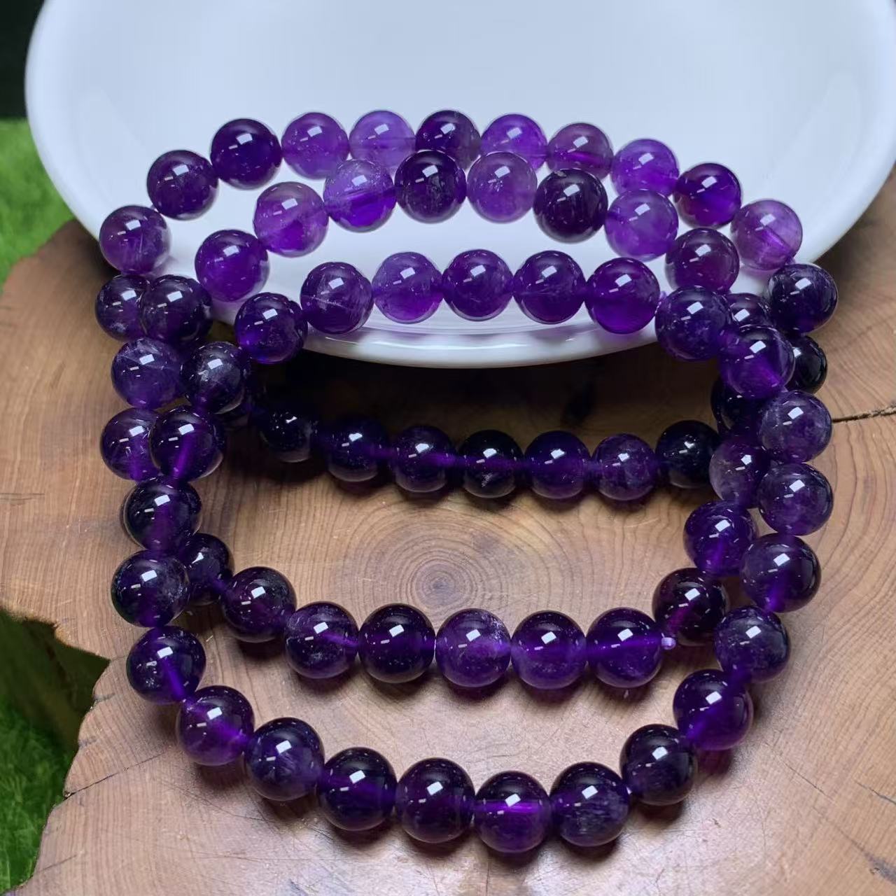 Amethyst bracelet 7mm 1pc (SL976)
