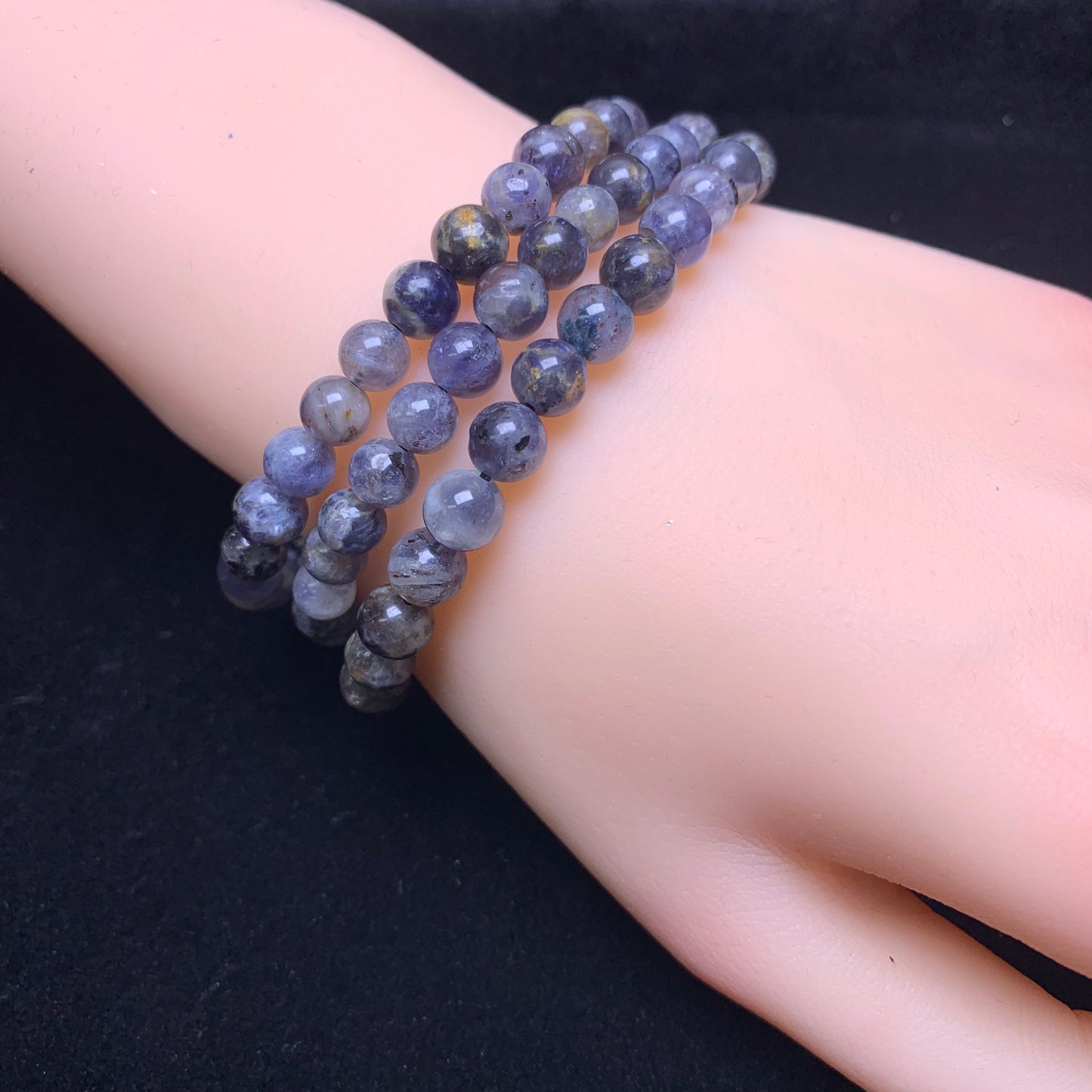 Flower iolite bracelet 6mm (SL996)