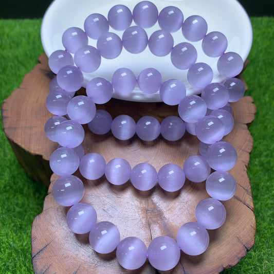 violet Purple Cat Eye(man-made) braceelt 12mm 1pc  (SL1006)