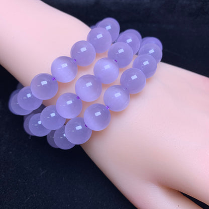 violet Purple Cat Eye(man-made) braceelt 12mm 1pc  (SL1006)