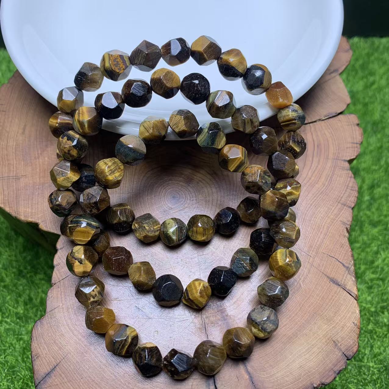 Tiger eye facet bracelet 8mm 1pc (SL1024)
