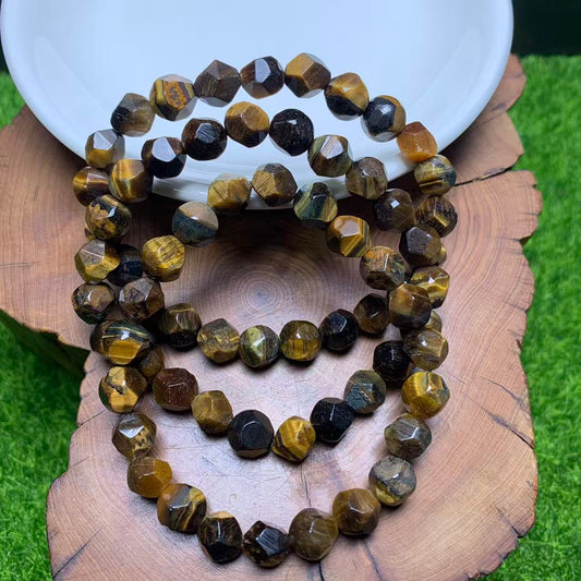 Tiger eye facet bracelet 8mm 1pc (SL1024)