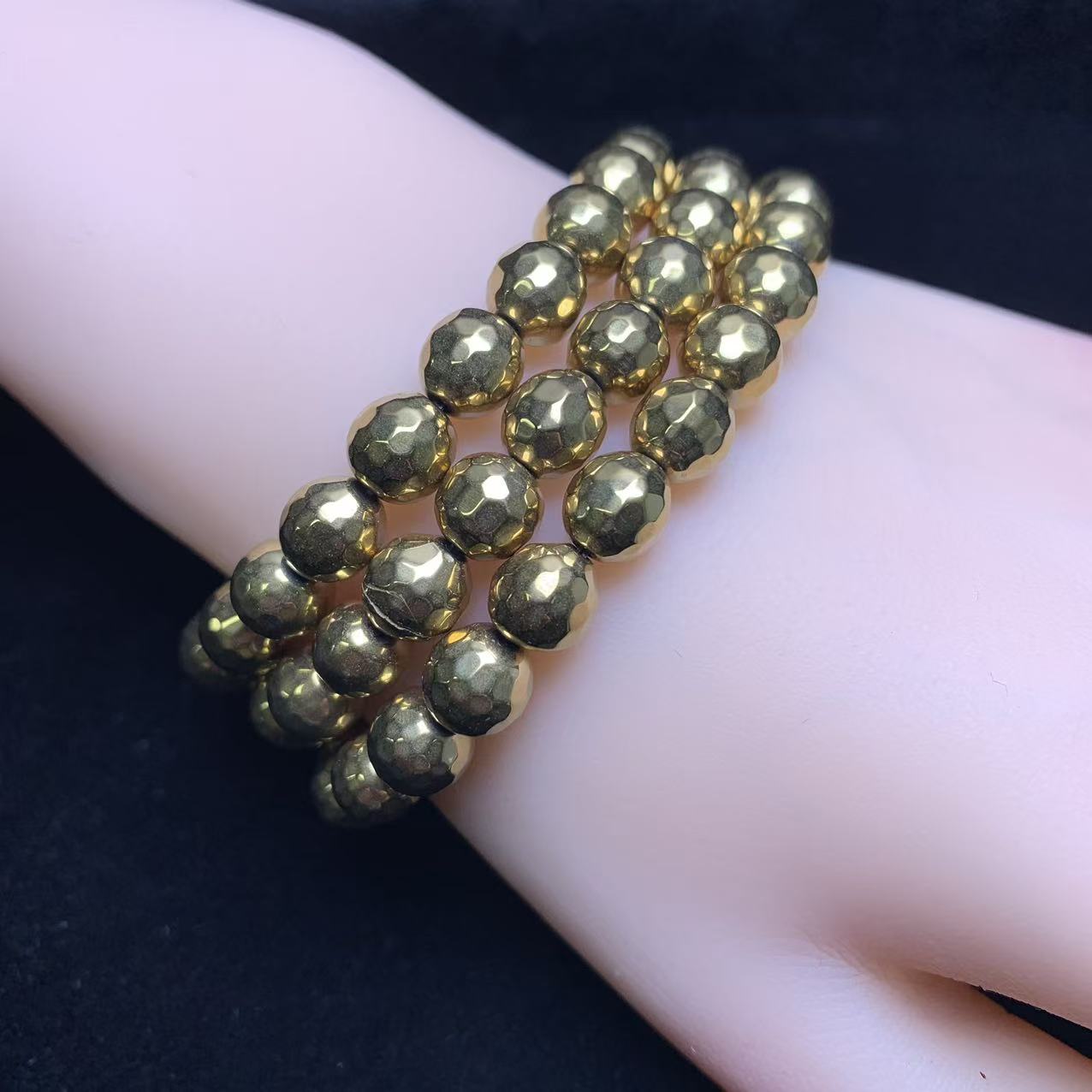 Gold Hämatit Armband 8mm 1 Stk (SL1021)