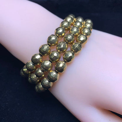 Gold Hämatit Armband 8mm 1 Stk (SL1021)