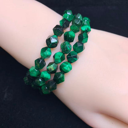 Grüner Aurora-Tigerauge (gefärbt) Facettenarmband 8mm 1 Stk (SL1022)