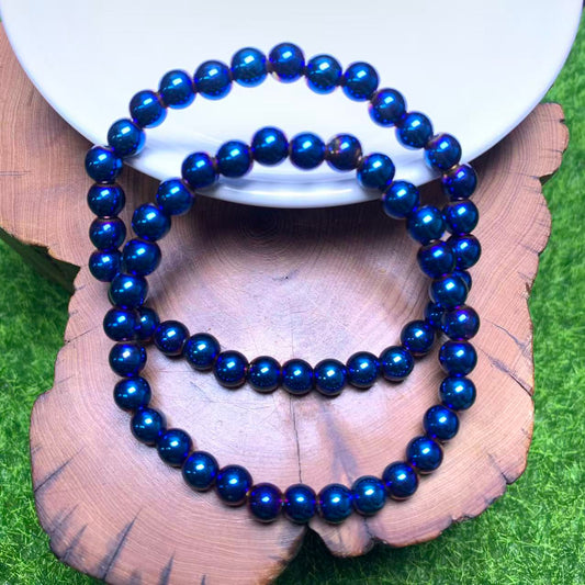 Blue Hematite bracelet 6mm 1pc (SL1011)