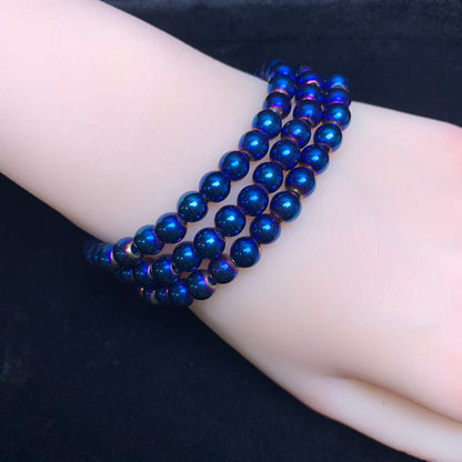 Blue Hematite bracelet 6mm 1pc (SL1011)