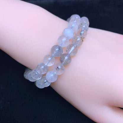 Pulsera de Diamante Herkimer 7mm 1pc (SL1013)