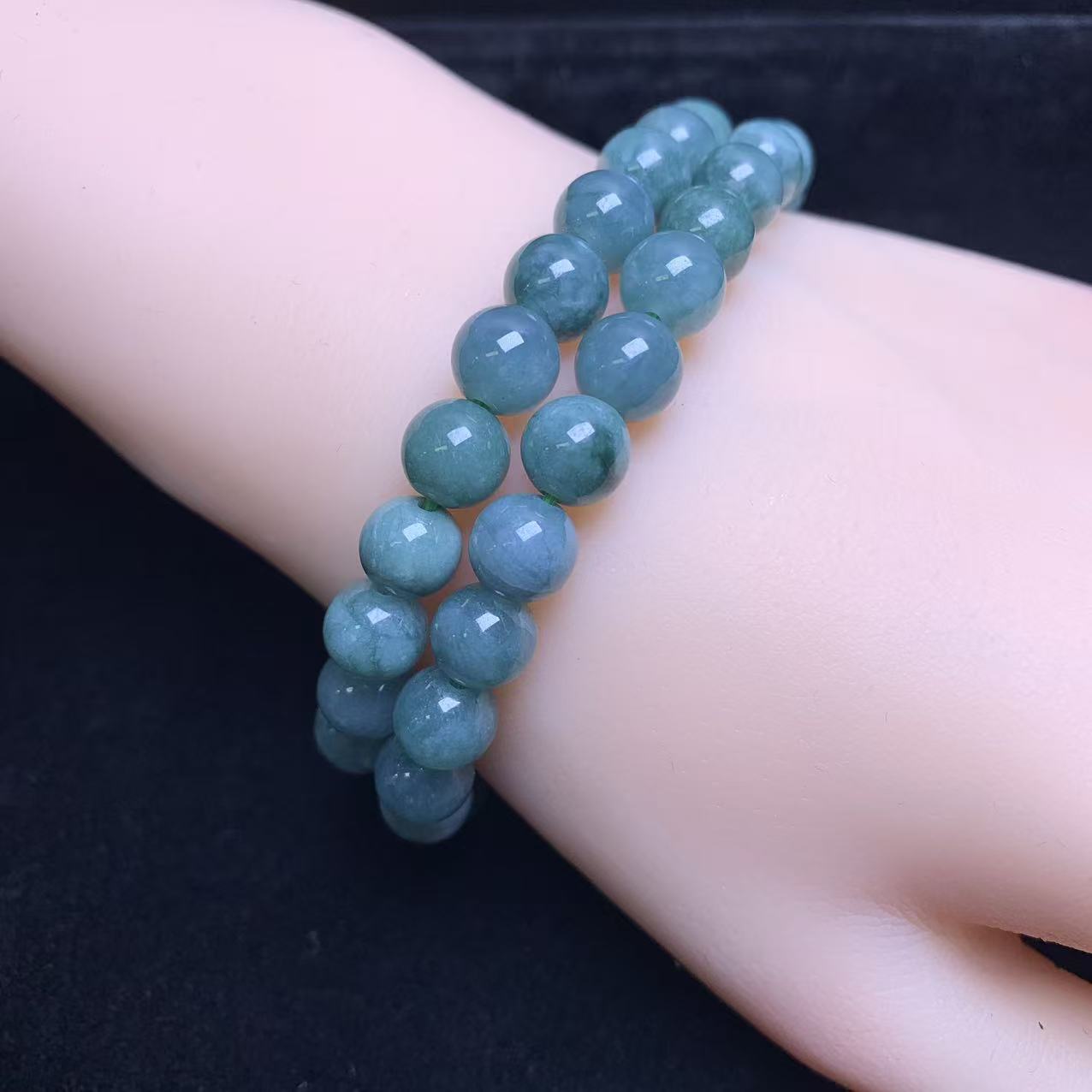 Blauwasser-Jadeit-Armband 8 mm 1 Stk. (SL1046)
