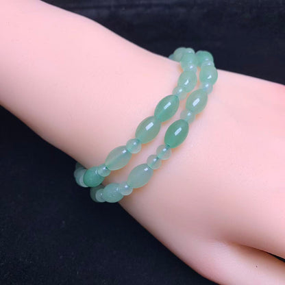 Grüner Aventurin Reisperlen Armband 9*6mm 1 Stk (SL1041)