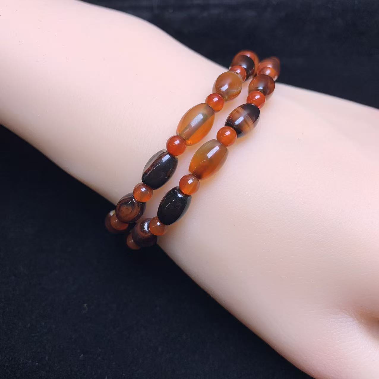 Sardonyx-Reiskorn-Armband 7*6mm 1 Stk (SL1039)