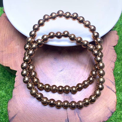 Golden hematite bracelet 6mm 1pc (SL1038)