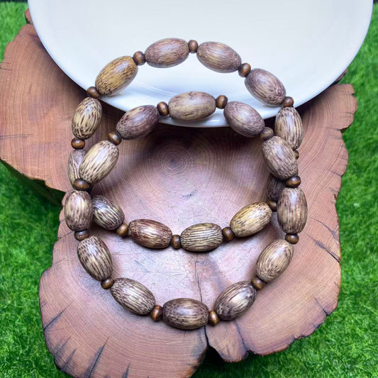 Soft gold wire wood bracelet 1pc (SL1036)