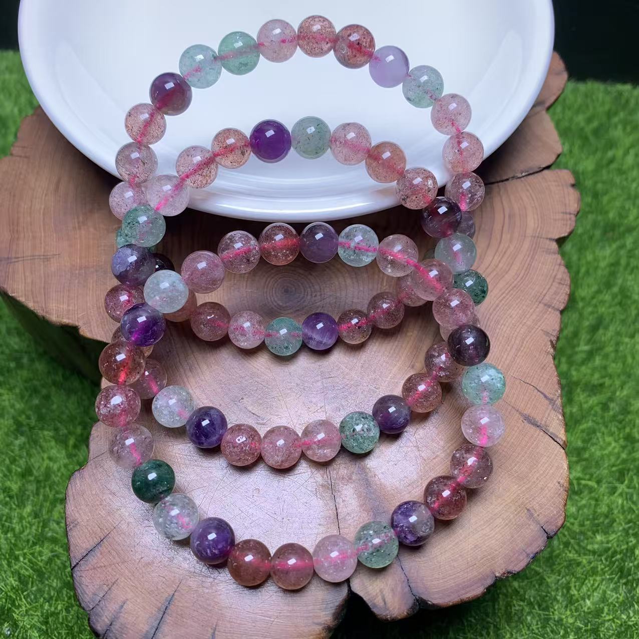 Mix-Quarz-Armband 7 mm, 1 Stück (SL1050)