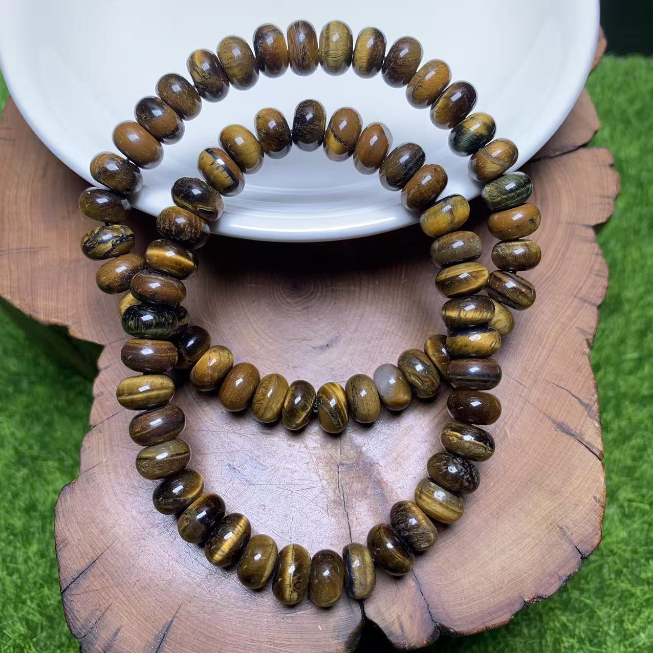 Tigerauge Scheibenarmband 5*8mm 1 Stück (SL1051)