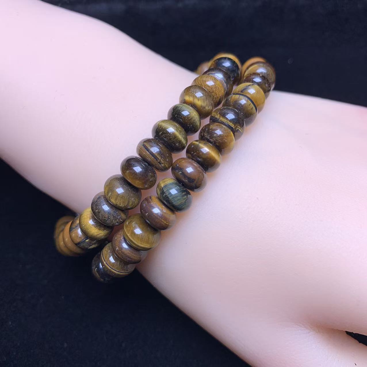 Tigerauge Scheibenarmband 5*8mm 1 Stück (SL1051)