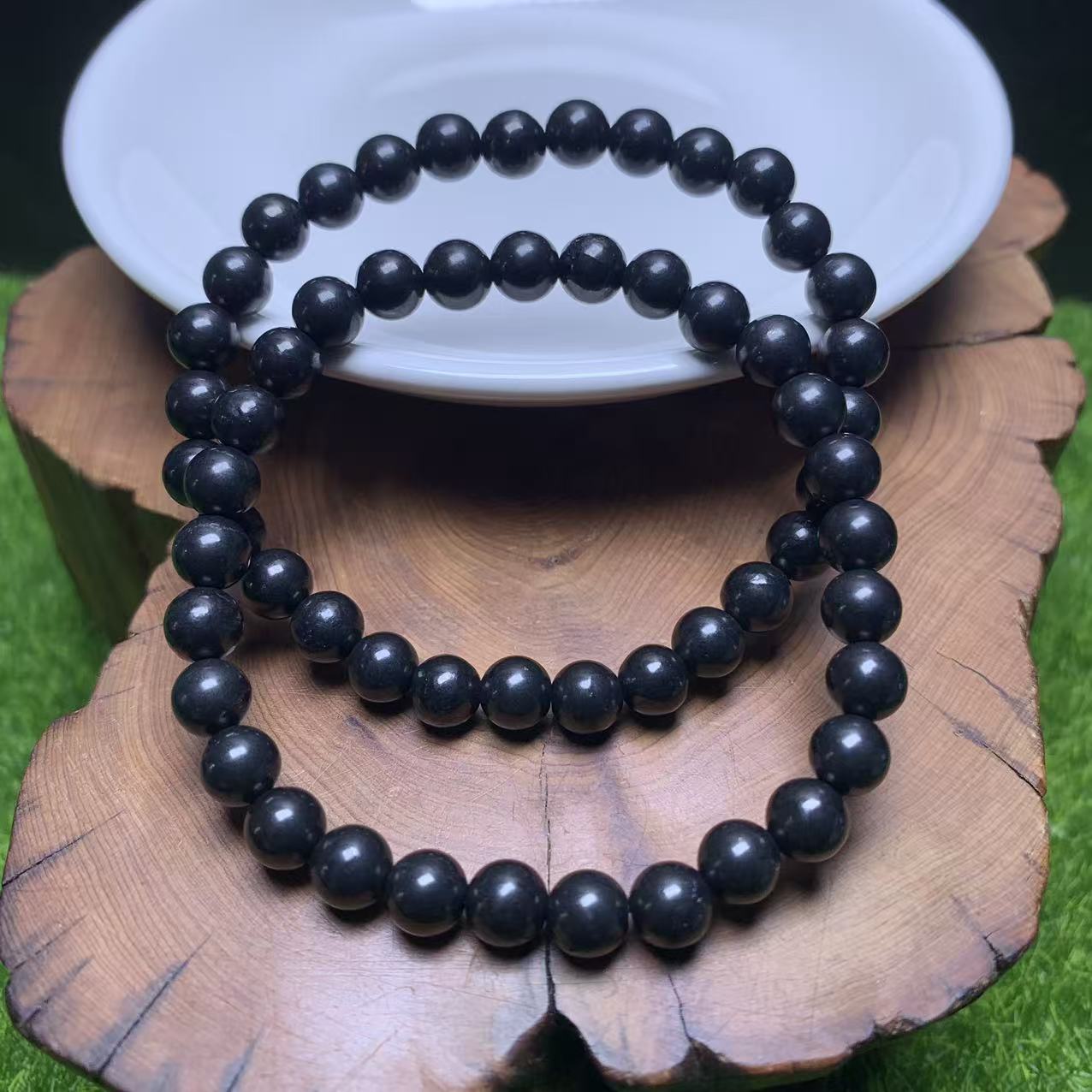 Shungite bracelet 6mm 1pc(SL1054)