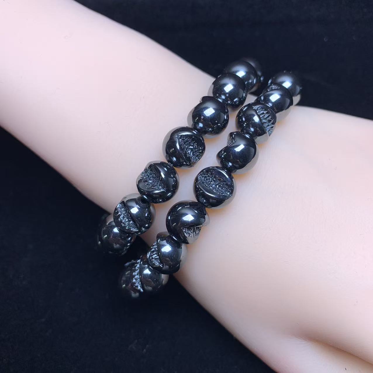 Pulsera de risa grande de hematita 10mm 1pc(SL1059)