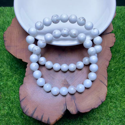Pulsera de howlite de Mongolia Interior 8mm 1pc(SL1061)