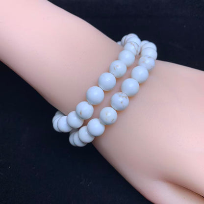 Pulsera de howlite de Mongolia Interior 8mm 1pc(SL1061)