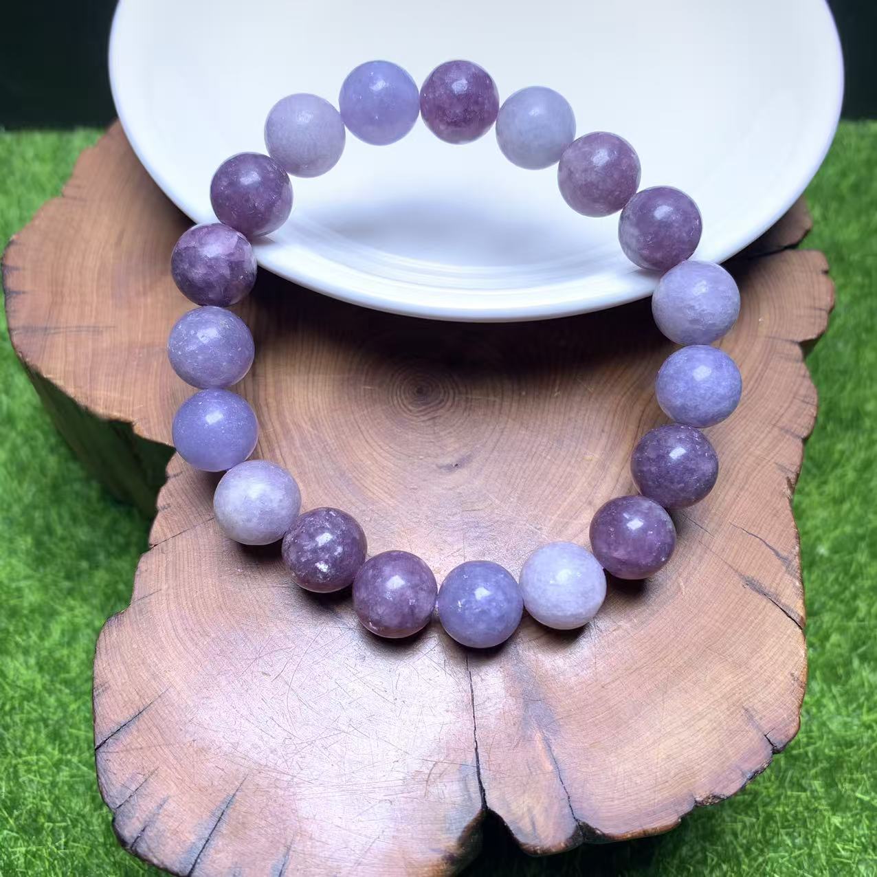 Pulsera de mica púrpura lilás 10mm 1pc(SL1064)